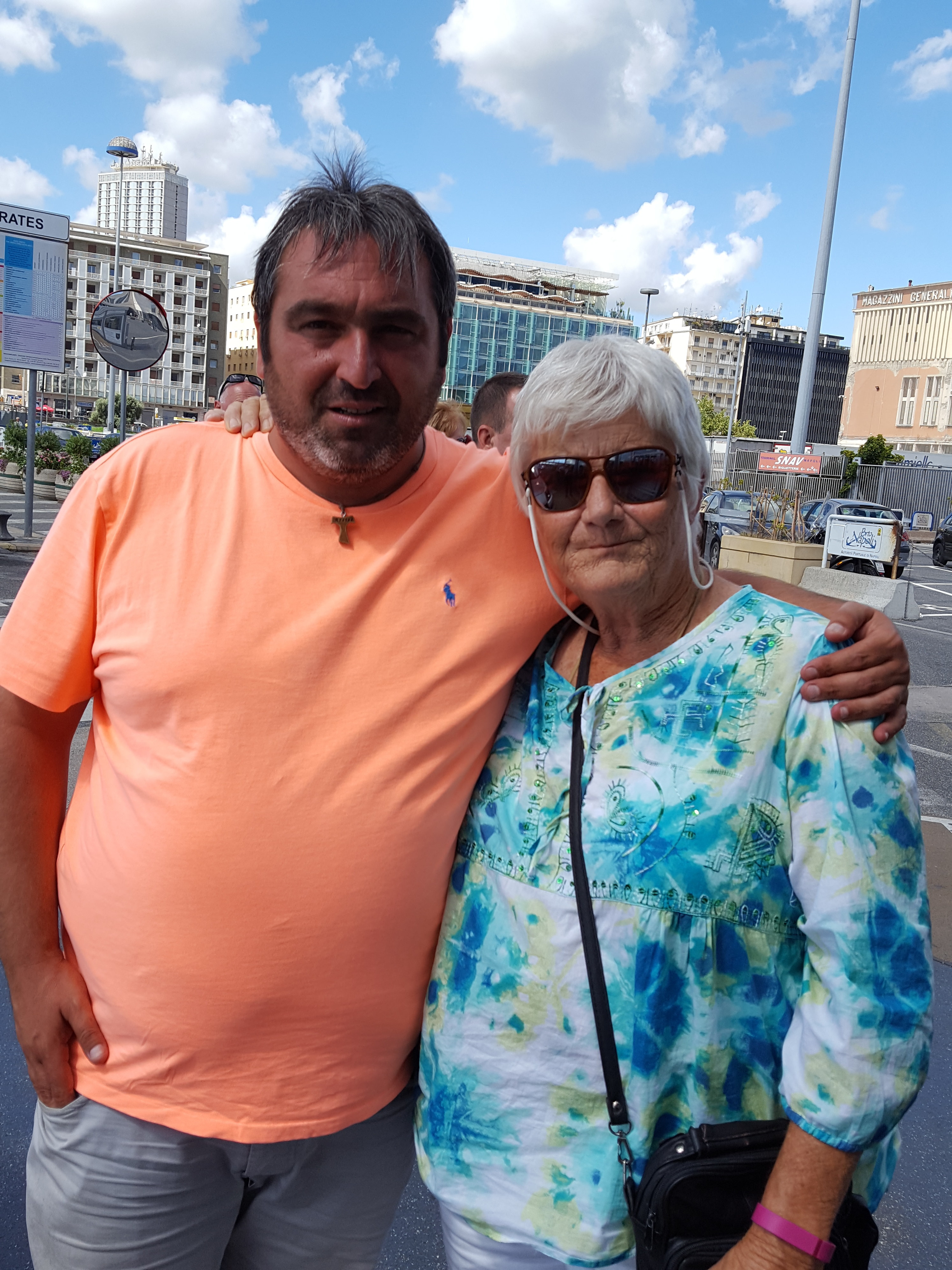 Our driver, Pino and Susan, became buddies.