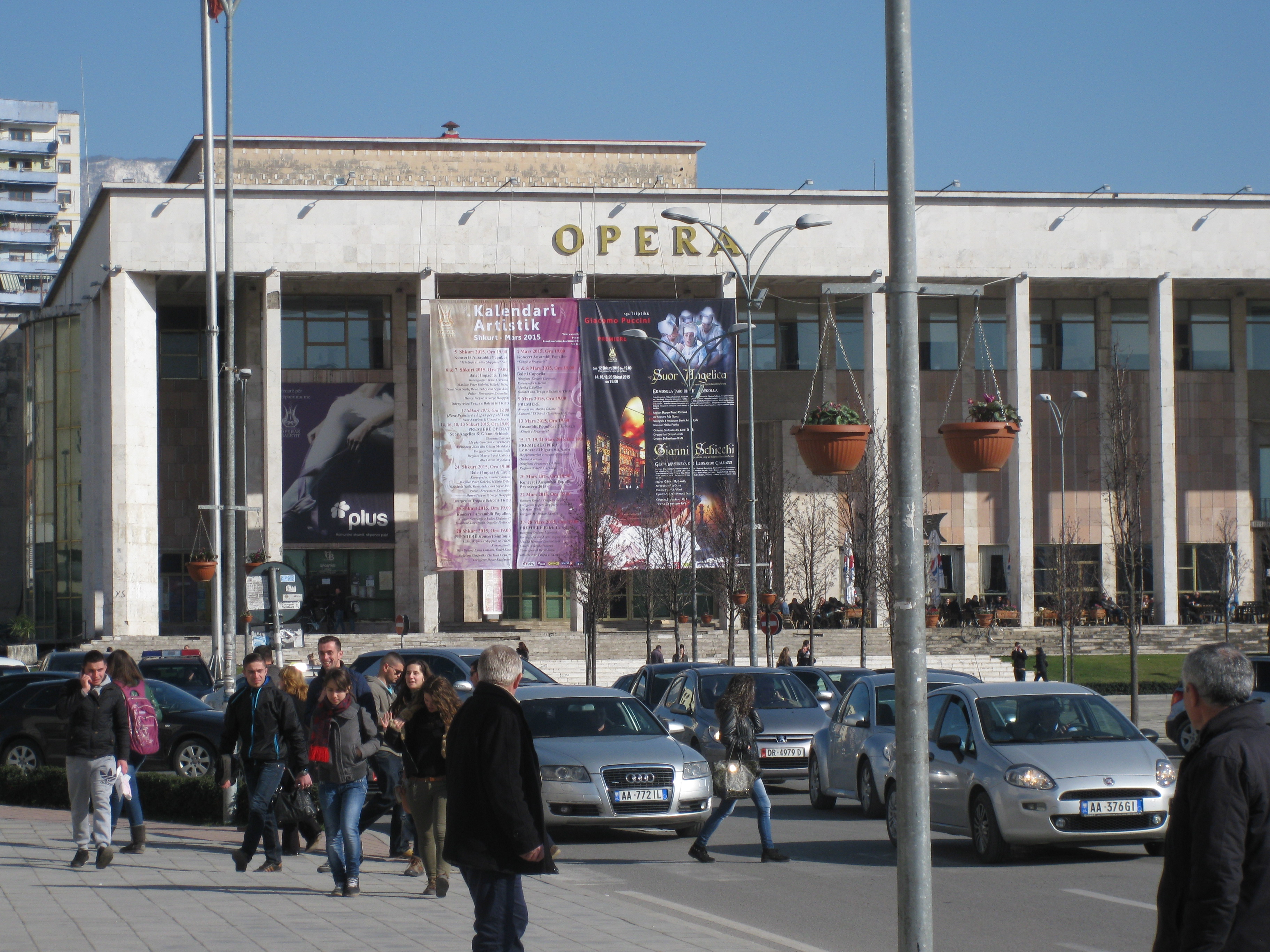 The opera house.  We bought tickets for Puccini's Suor Angelica and Gianni Schicchi, but didn't go.  The tickets were only 200 Leks, about $2.00.  It was a free night - dress rehearsal, I guess.